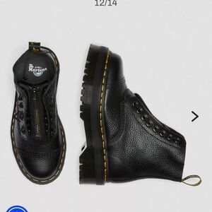 Doc Martens SINCLAIR MILLED NAPPA LEATHER PLATFORM BOOts